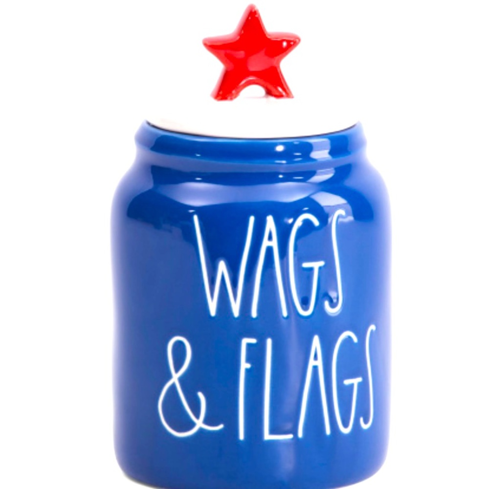 Rae Dunn Wags and Flags Canister